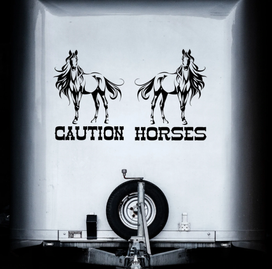Caution Horses Sticker/Decal